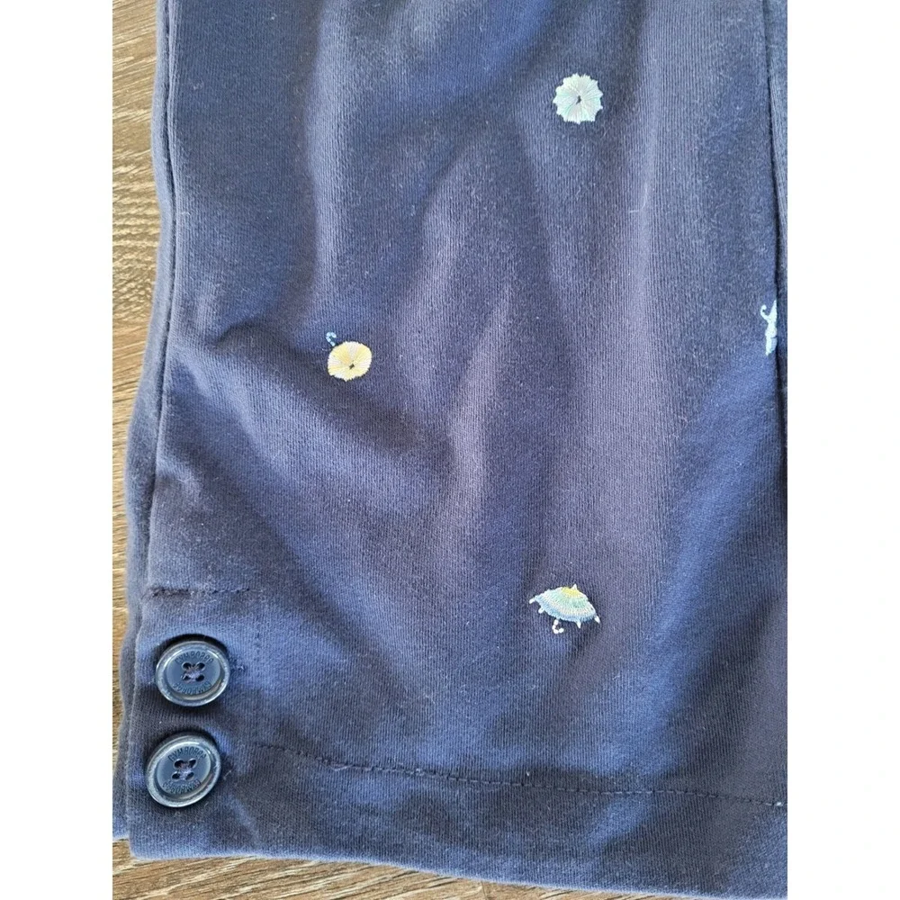 Gymboree Girls Navy Blue Embroidered Umbrella Flare Pants Size 4 Vintage 2003 #1